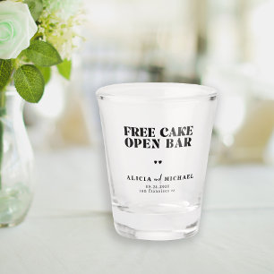 Copo De Shot Casamento de bar aberto e engraçado moderno salve