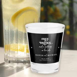 Copo De Shot Casamento de bebidas grátis e engraçadas modernas 