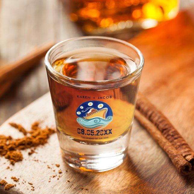 Copo De Shot Casamento de navio de cruzeiro (Criador carregado)