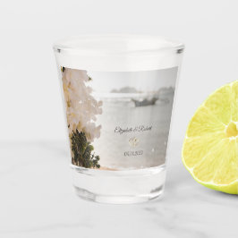 Copo De Shot Casamento de Praia das Flores de Barcos à vela
