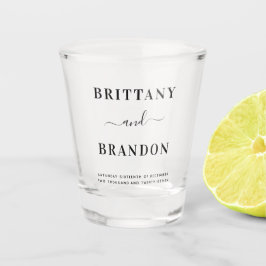 Copo De Shot Casamento Negro Moderno Minimalista