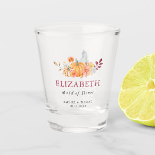 Copo De Shot Casamento outono Pumpkin Madrinha de casamento Gif