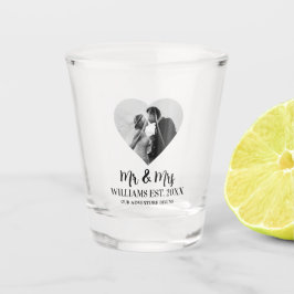Copo De Shot Casamento Personalizado do Sr. e Sra. Newlywing