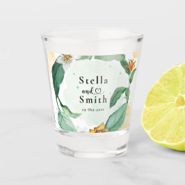 Copo De Shot Casamento Tropical Floral Colorida