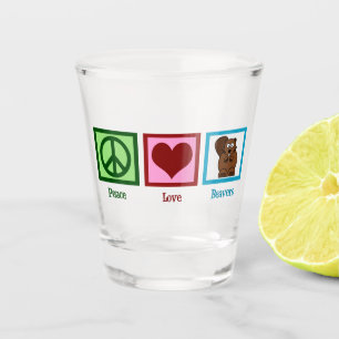 Copo De Shot Castores do amor da paz