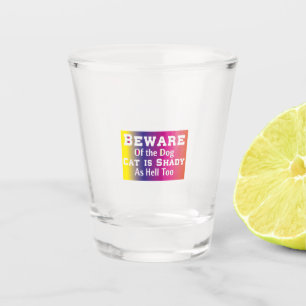Copo De Shot Cat Art Beware Of The Dog