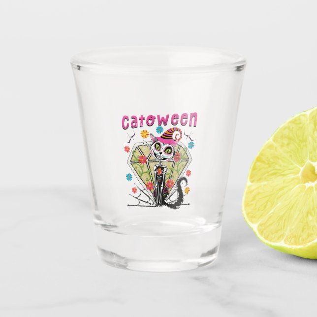 Copo De Shot Catoentre Halloween (Frente)