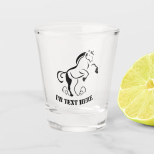 Copo De Shot Cavalo de Estêncil A Rever