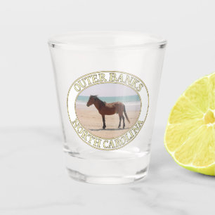 Copo De Shot Cavalo Selvagem em Praias Exteriores, Carolina do