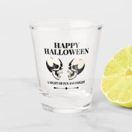 Copo De Shot Caveiras Risonhas de Halloween Diversão e Medo