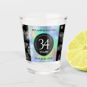 Copo De Shot Celebração do 34º aniversário de casamento da 