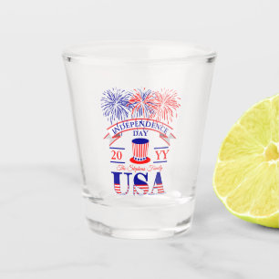 Copo De Shot Celebração do Dia da Independência no 4 de julho