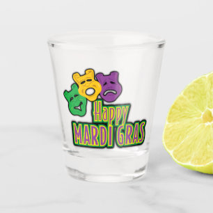Copo De Shot Celebrando o Carnaval de Mardi Gras