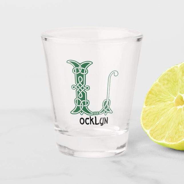 Copo De Shot Celtic Knot Decorative Capital L. (Frente)