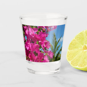 Copo De Shot Cena da Natureza Tropical de Bougainvillea e Palm