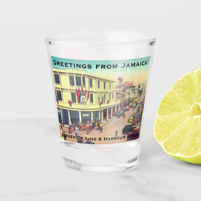 Copo De Shot Centro Kingston, Jamaica, BWI (Rua Harbour) (Frente)