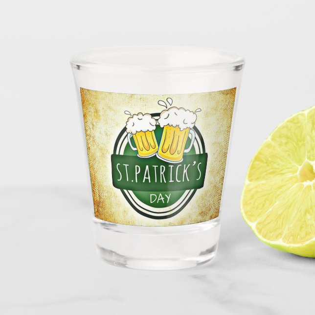 Copo De Shot Cervejas do Dia de São Patrício (Frente)
