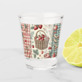 Copo De Shot Cesta de Frutas Gingham Diversão