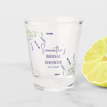 Chá de Bebê em Aquarela Roxa com Flores de Lavanda