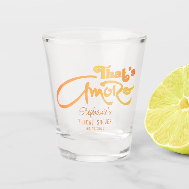 Copo De Shot Chá de Noiva de Coquetel Aperol Italiano Que Amor (Frente)