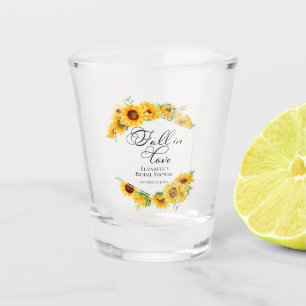Copo De Shot Chá de Noiva de Outono com Girassóis - Enamorados