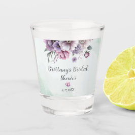 Copo De Shot Chá de Noiva Lavanda & Floral Verde