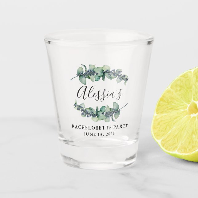 Copo De Shot Chá de panela Botânico Rustic Favor Shot Glass (Frente)