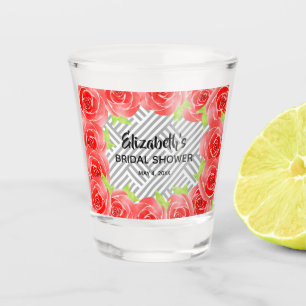 Copo De Shot Chá de panela Derby rosas vermelhas Black White St