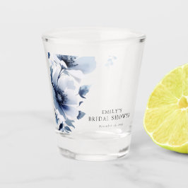 Copo De Shot Chá de panela Floral marinho Azul