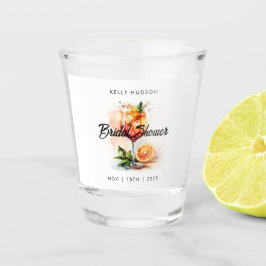 Copo De Shot Chá Revelação de Noiva Watercolor Aperol Spritz
