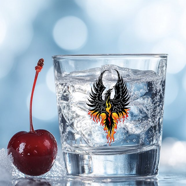 Copo De Shot Chamas Tribais do Phoenix Firebird (Criador carregado)
