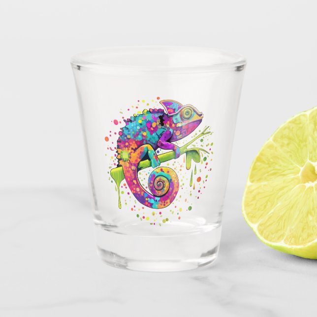 Copo De Shot Chameleon Paint mantém estilo aquarela (Frente)