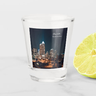 Copo De Shot Charlotte North Carolina City Skyline Night
