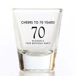 Copo De Shot Cheers to 70 Years 70th Birthday Party