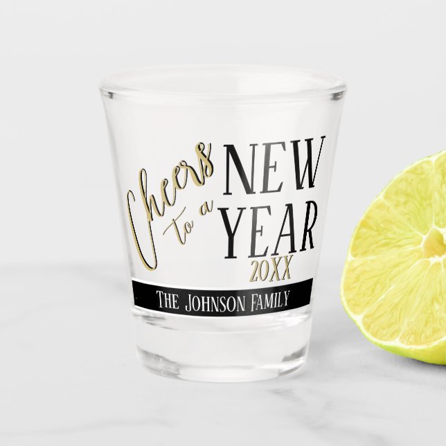 Copo De Shot Cheers To A New Year - Customize (Any Event) (Frente)