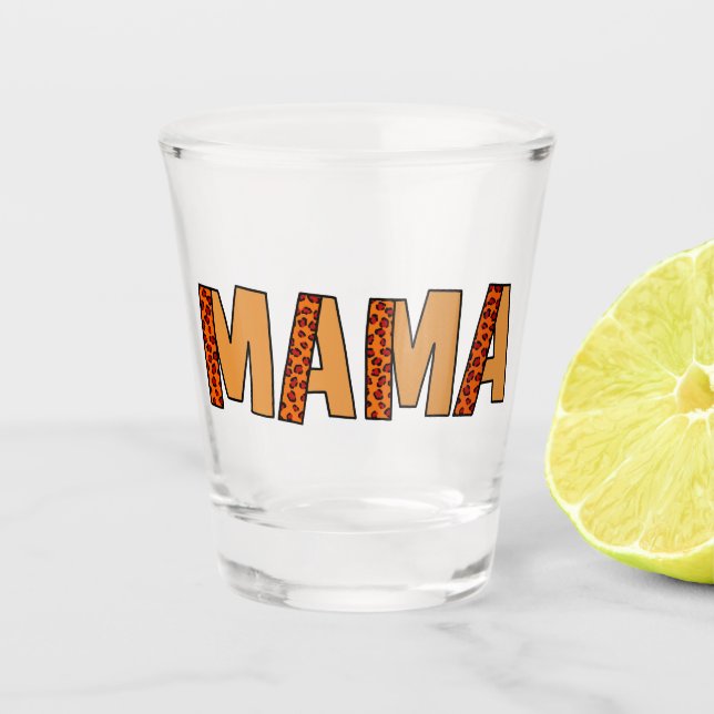 Copo De Shot Cheetah Impressão Leopardo Mãe (Frente)