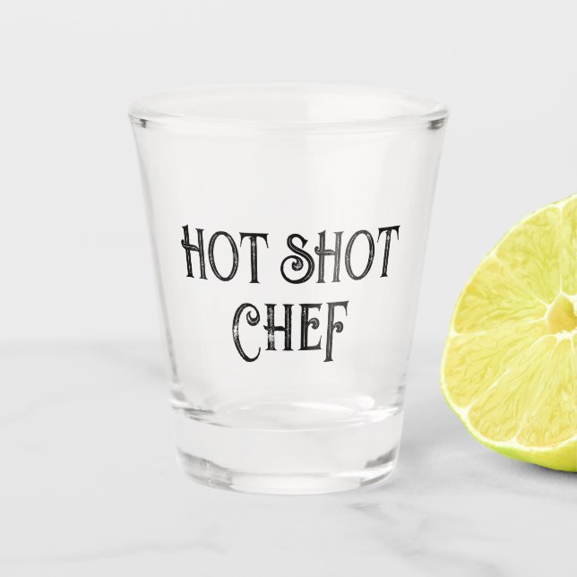 Copo De Shot Chef de hot | Vidro De Presente Engraçado (Frente)