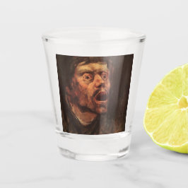Copo De Shot Chefe de um Homem Irritado (Tristeza e Sofrimento)