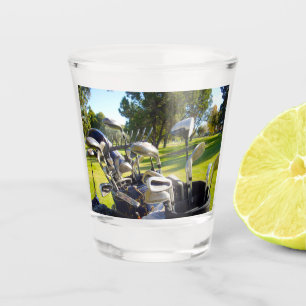 Copo De Shot Cheio De Sacos De Golfe, Vidro Frio