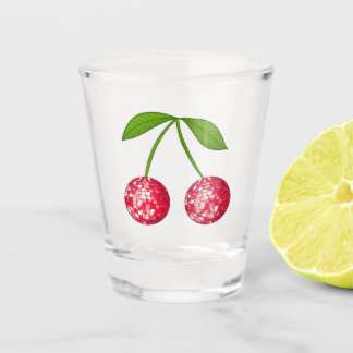 Copo De Shot Cherry Disco Ball Shot Glass