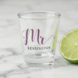 Copo De Shot Chic Personalizou o Sr. Newlywing Typografia