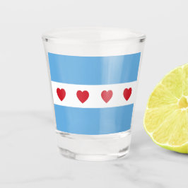 Copo De Shot Chicago Love | Vidro quente