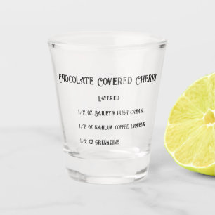 Copo De Shot Chocolate coberto de vitrine de novidade em cereja