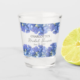 Copo De Shot Chuva de Azul de Hortênsias Personalizada para Chá