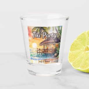 Copo De Shot Chuva de Casamento no Bar Tiki da Praia Tropical