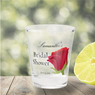 Copo De Shot Chuva de Noiva Rosa Vermelha Clássica e Elegante