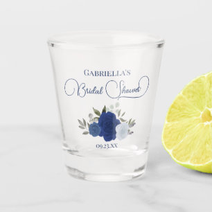 Copo De Shot Chuva de Rosas Azul Boho Chic Elegante para Chá de