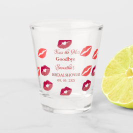 Copo De Shot Chuveiro de Noiva Stylish Kiss Miss Goodbye Lábios