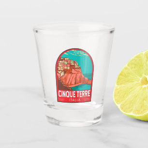 Copo De Shot Cinque Terre Itália Viagem Art Vintage