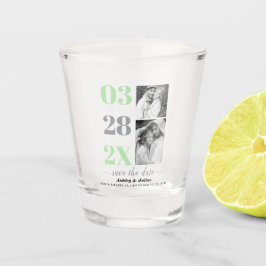 Copo De Shot Cinza moderna, casa da moeda duas fotos Salvar a d